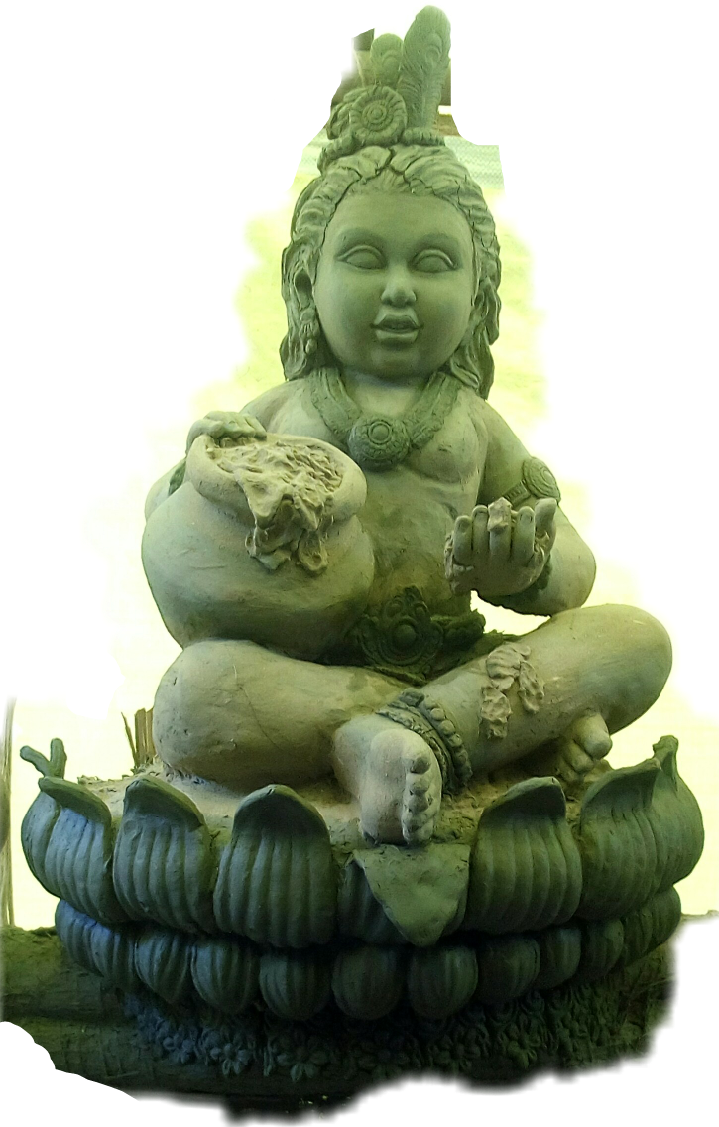 Baby Krishna Ambe Maa - Statue (719x1127), Png Download