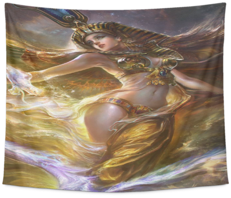 Goddess Isis Egyptian Spiritual Art Tapestry - Art (480x480), Png Download