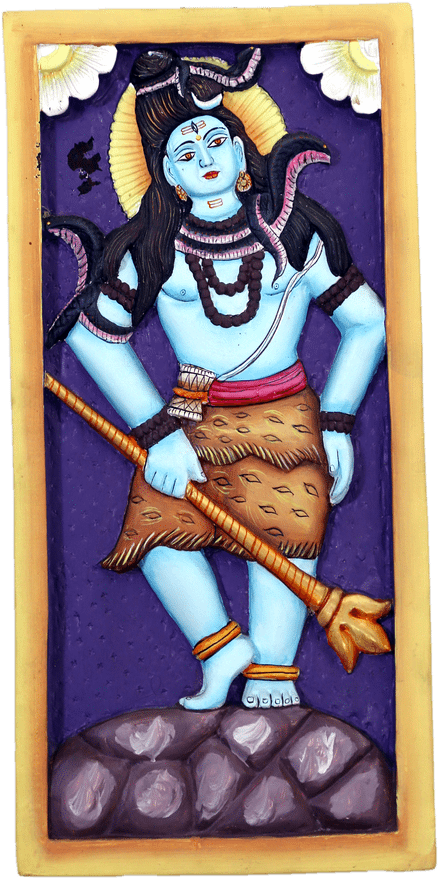 Buy Wall Hanging Lord Shiva Online - Painting (912x1368), Png Download