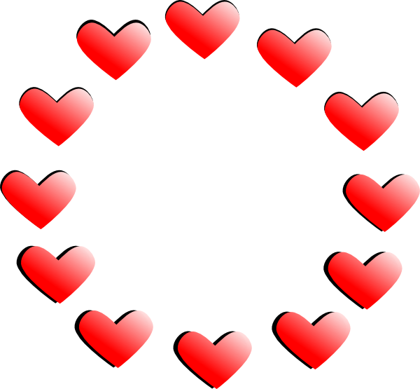 Shaded Hearts Clip Art At Clker - Dil Images In Png (600x555), Png Download