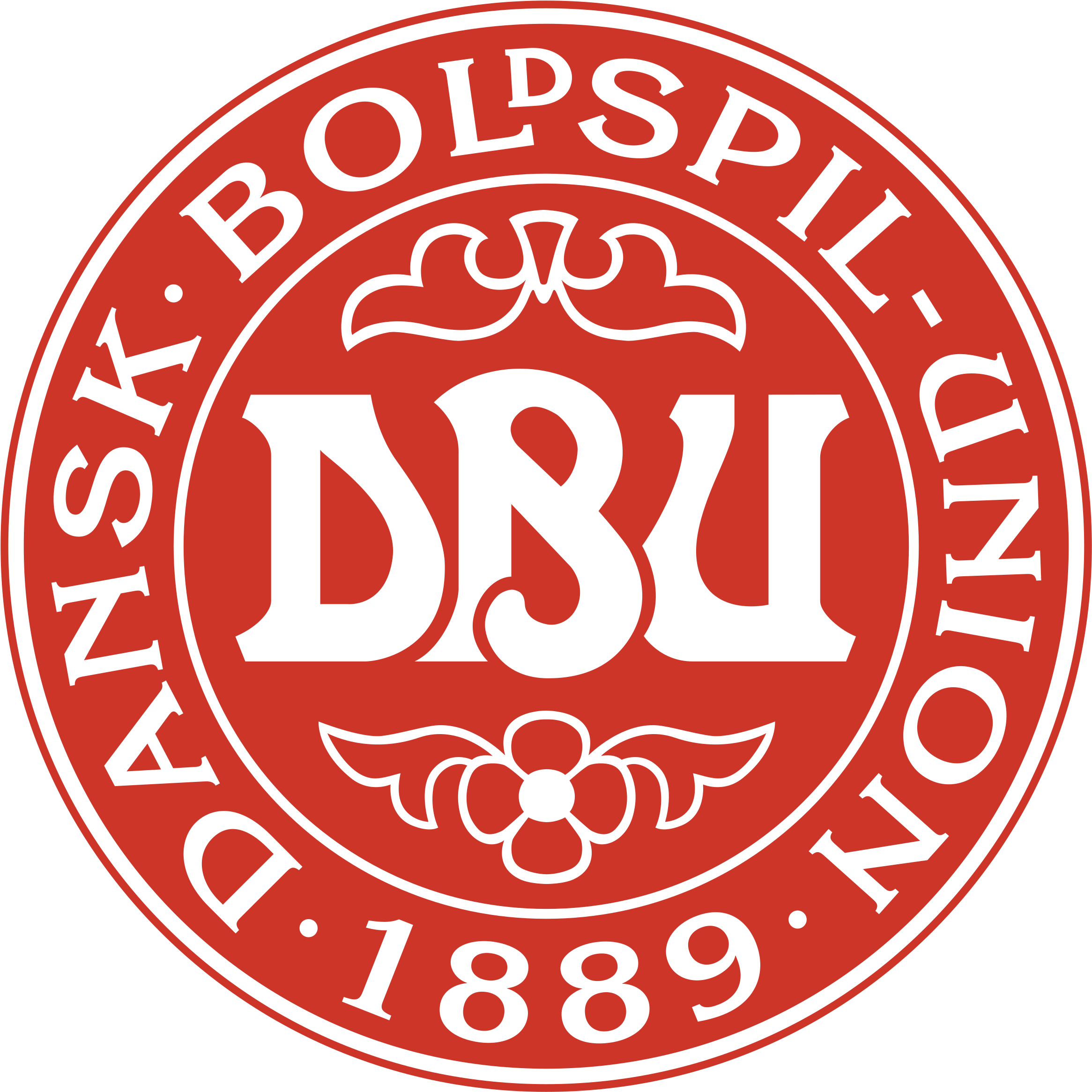 Dbu Logo Png Transparent - Denmark National Football Team Logo (2400x2400), Png Download