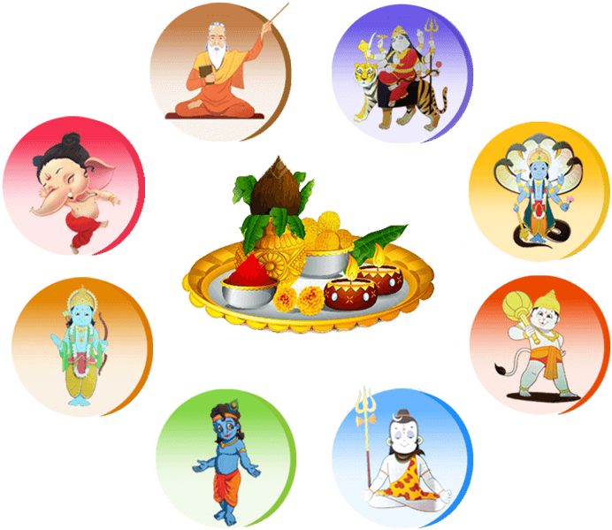 Illustration Of Puja Thali With Holy Fe Mug (848x611), Png Download