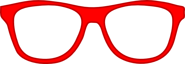 Glasses Frame Front Clip Art At Clker - Red Glasses Frames Png (600x210), Png Download