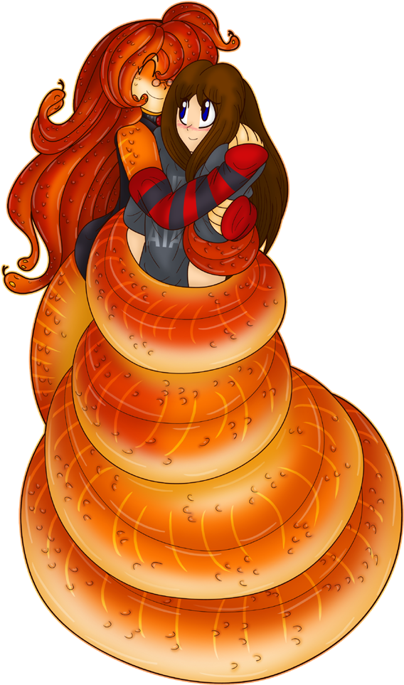 Huggle Snuggle Gorgon Ally By Akuoreo - Monster Musume Gorgon (604x1000), Png Download