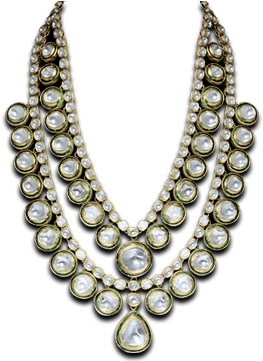 Polki Drop Two String - Expensive Pearl Necklace (496x362), Png Download