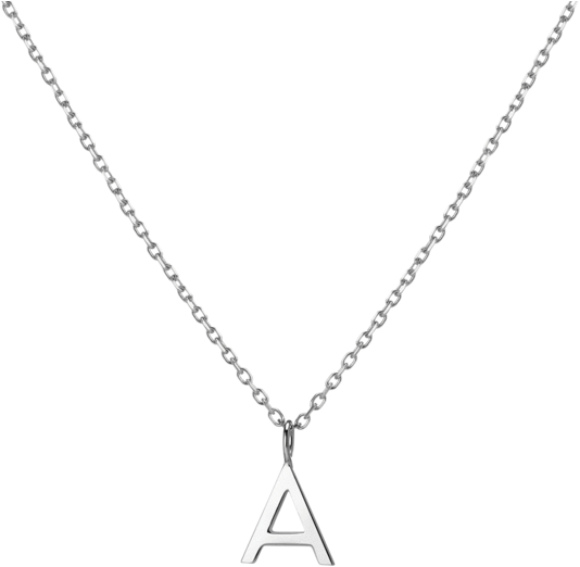 14k White Gold 18k White Gold First ' - Necklace (650x650), Png Download