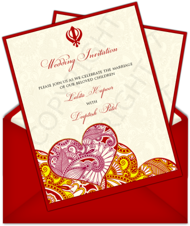 Letter Style Email Indian Wedding Invitation Design - Wedding Invitation (406x471), Png Download