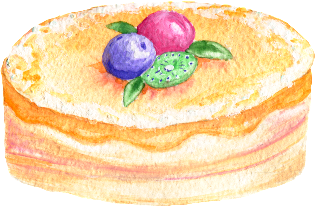 Birthday Cake Cartoon Transparent - Watercolor Painting (1024x671), Png Download
