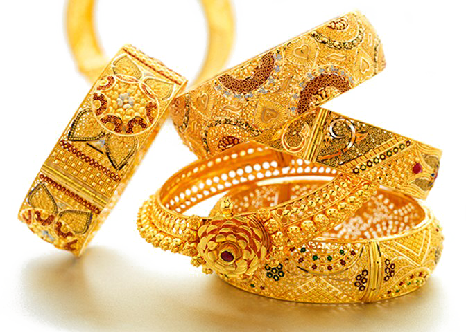 Gold Jewellery Png Photo - Latest Gold Bangle Design (672x480), Png Download