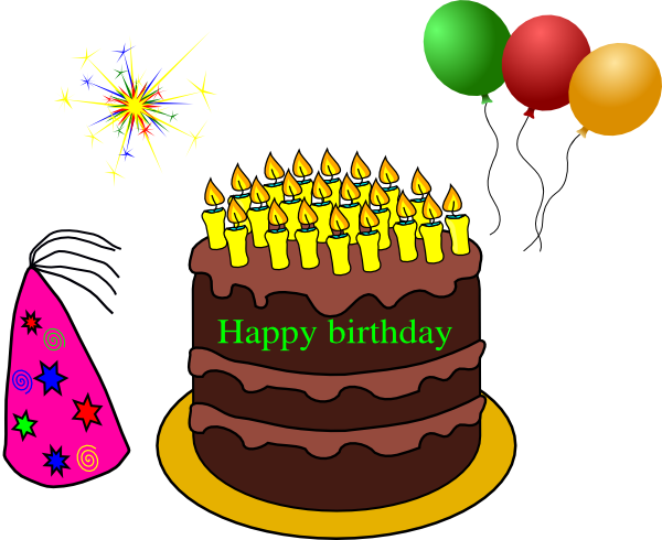 Birthday Cake On Fire Clipart Qvuxox Clipart - Balloons Clip Art (600x490), Png Download