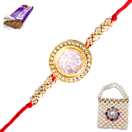 Rich Digiern Gold And Diamond Rakhi - Sesame Software (435x435), Png Download