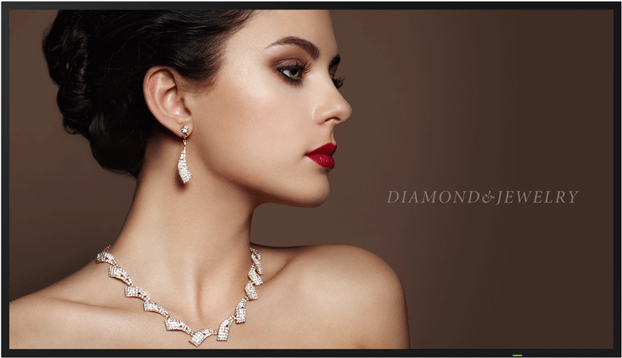 43'' Robust And Sleek Smart Signage - Jewellery (1000x1000), Png Download
