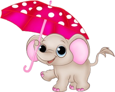 Cute Baby Elephant Cartoon (384x384), Png Download