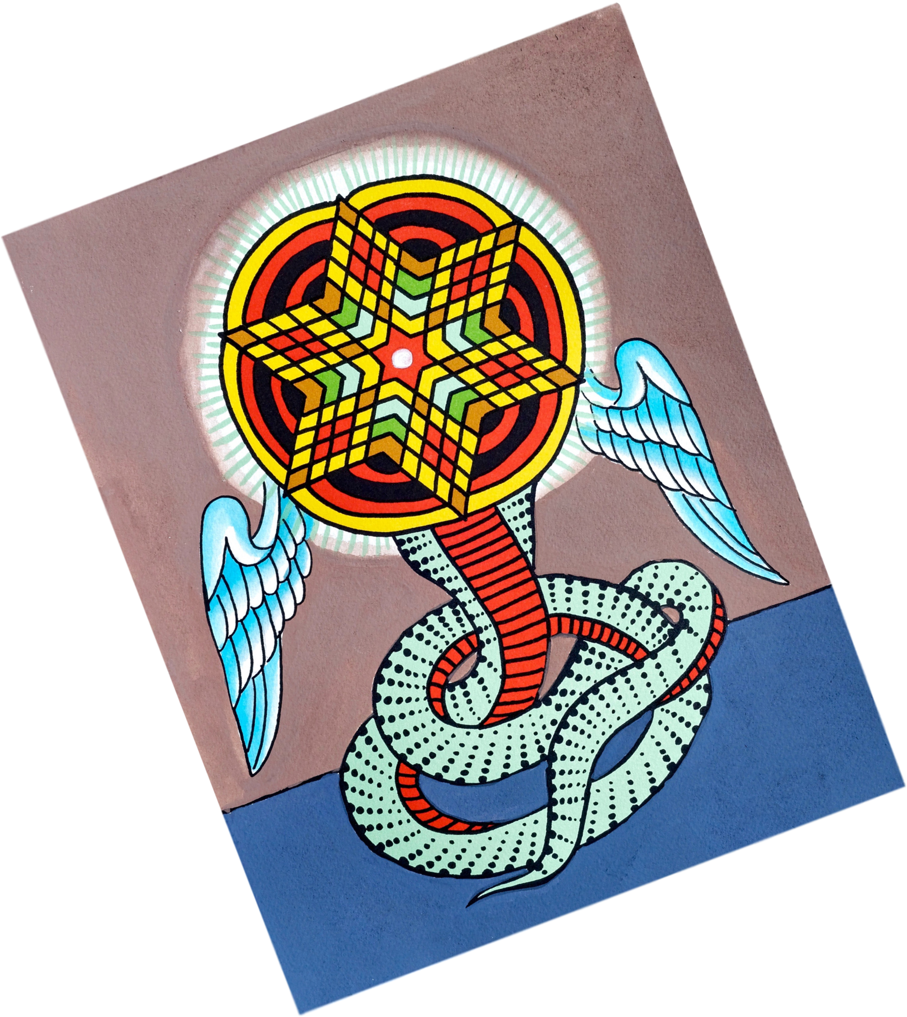 Hand-embellished Purusha And Prakriti Letterpress Print (2047x2048), Png Download