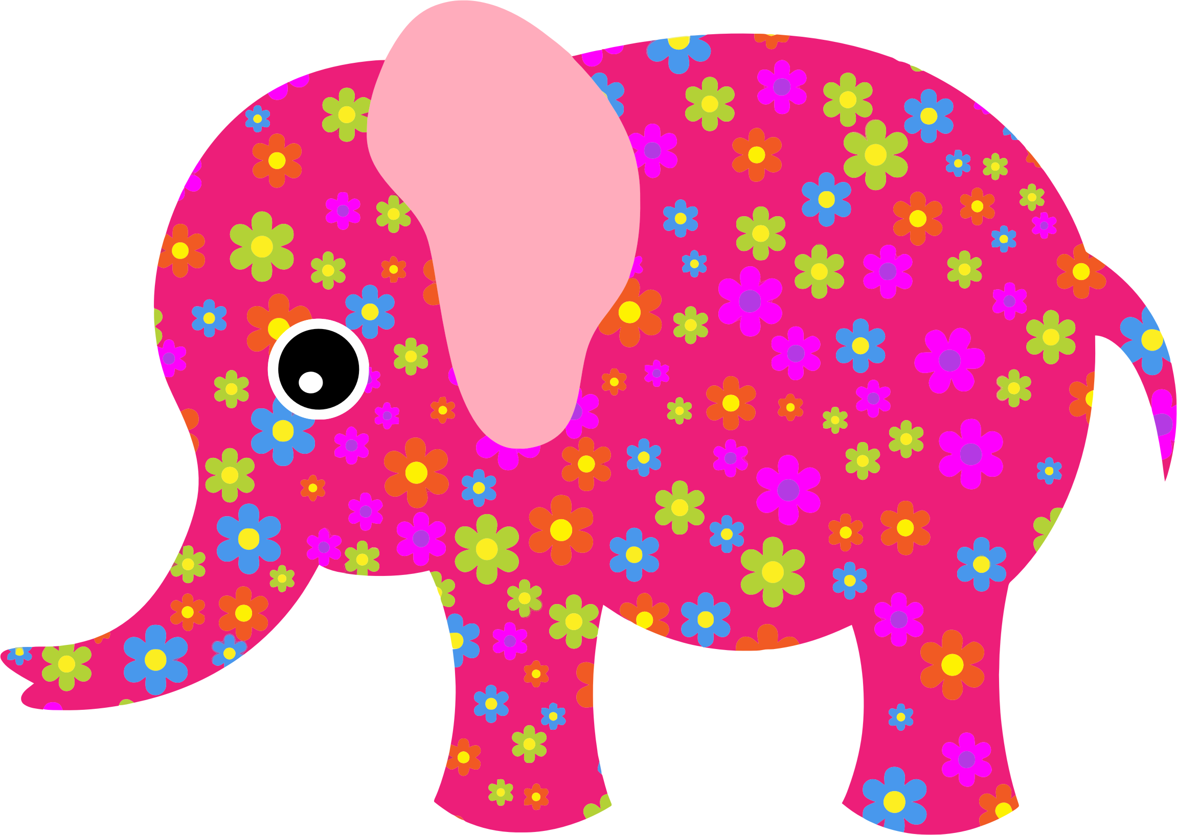 Download Download Svg Library Download Retro Floral Pink Big Image Png Elephant Pink Png Image With No Background Pngkey Com