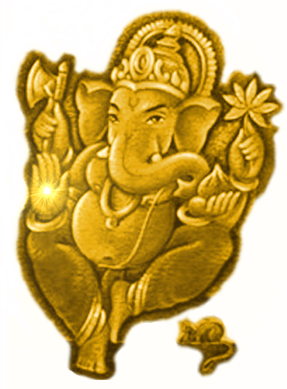 Shri Ganesh, Lord Of Vedic Astrology - Welcome Pic Ganesh Gold Png (414x560), Png Download