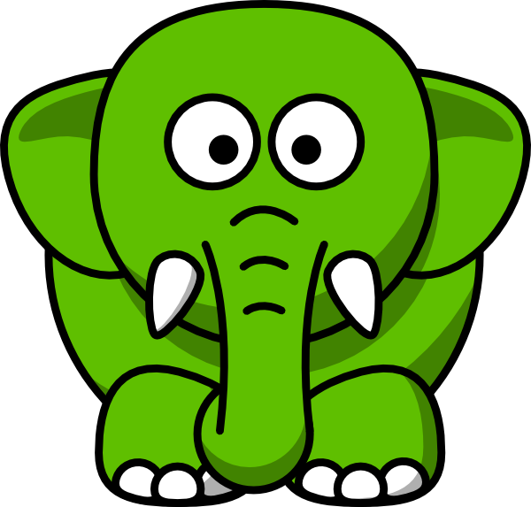 Clip Art At Clker Com Vector Online - Elephant Drawing Cartoon (600x573), Png Download