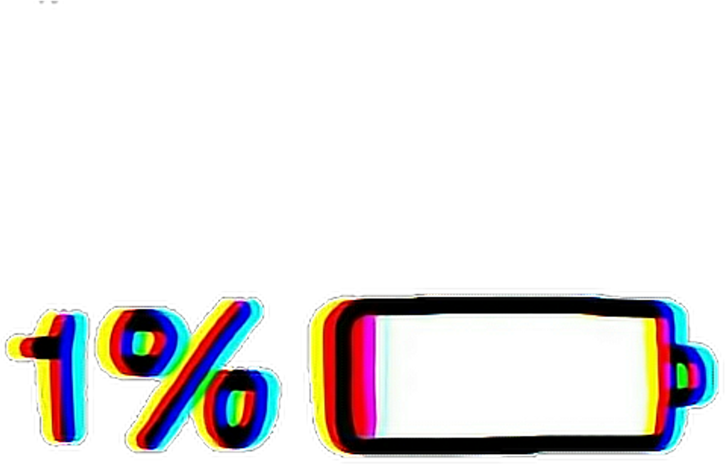 Sticker Stickers Edit Edits Png Texture Textures Editin - Bateria 1% (1024x1024), Png Download
