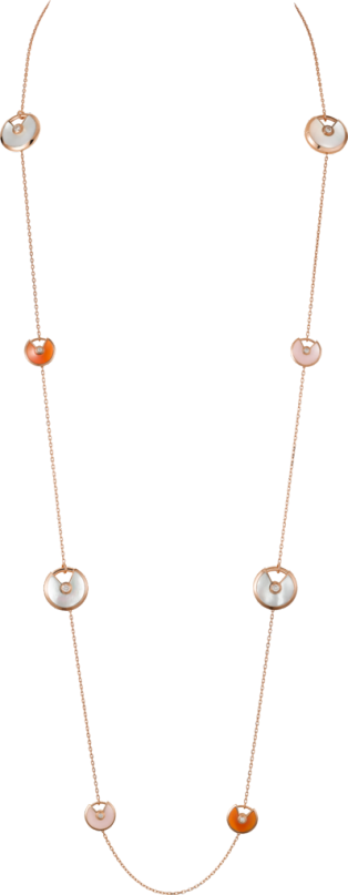 Amulette De Cartier Necklace, Xs And Small Models Pink - Amulettes Cartier Sautoir (314x807), Png Download