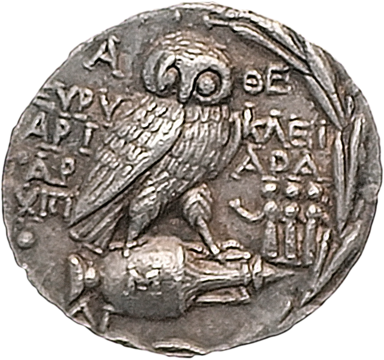 Greek Coin Tetradrachme Panathenaic Games-3 - Moeda Grega Antiga (761x713), Png Download