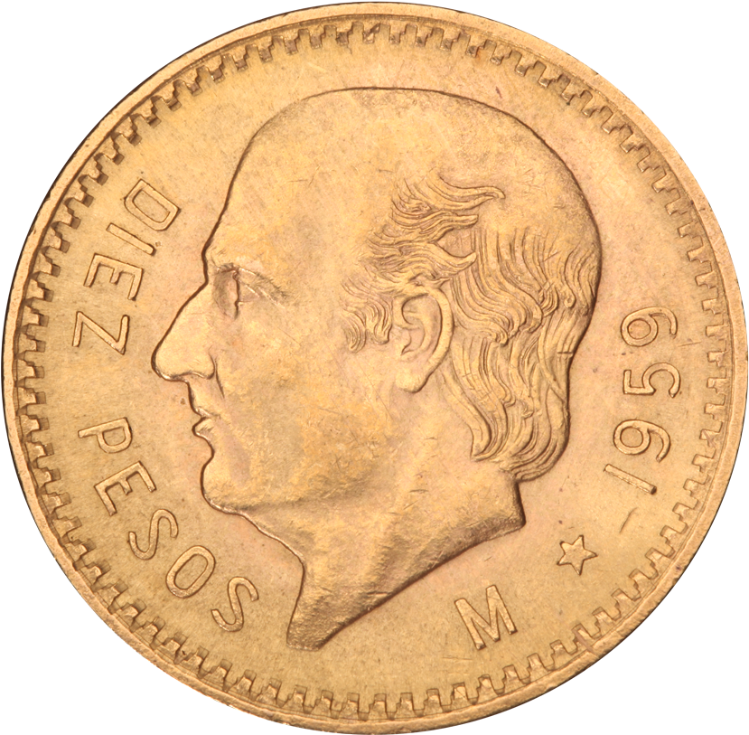 5, 5, 10 Pesos Front - Mexico Gold 2.5 Pesos (850x836), Png Download