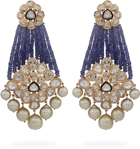 Polki - Earring (716x612), Png Download