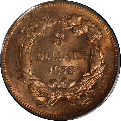 This 1878 Indian Princess Gold $3 Has Great Eye Appeal - Coin (471x472), Png Download