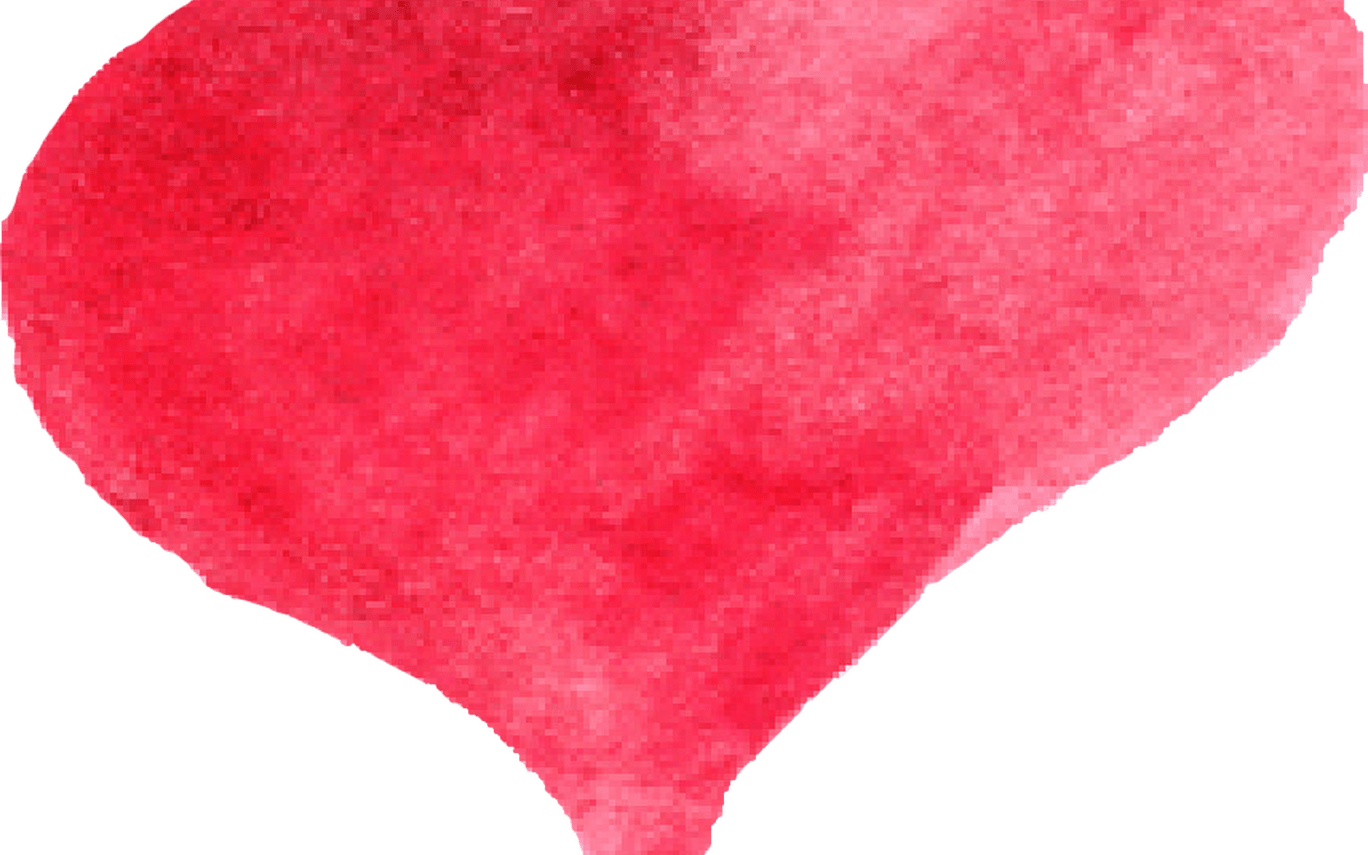 10 Red Watercolor Heart Png Transparent Onlygfx Com - Heart (1368x855), Png Download