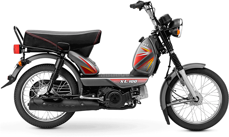 Tvs Xl100 Comfort In Silver Colour With Wide Platform - Xl 100 Heavy Duty (800x545), Png Download