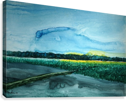 The Flieds 1 Canvas Print - Painting (429x344), Png Download