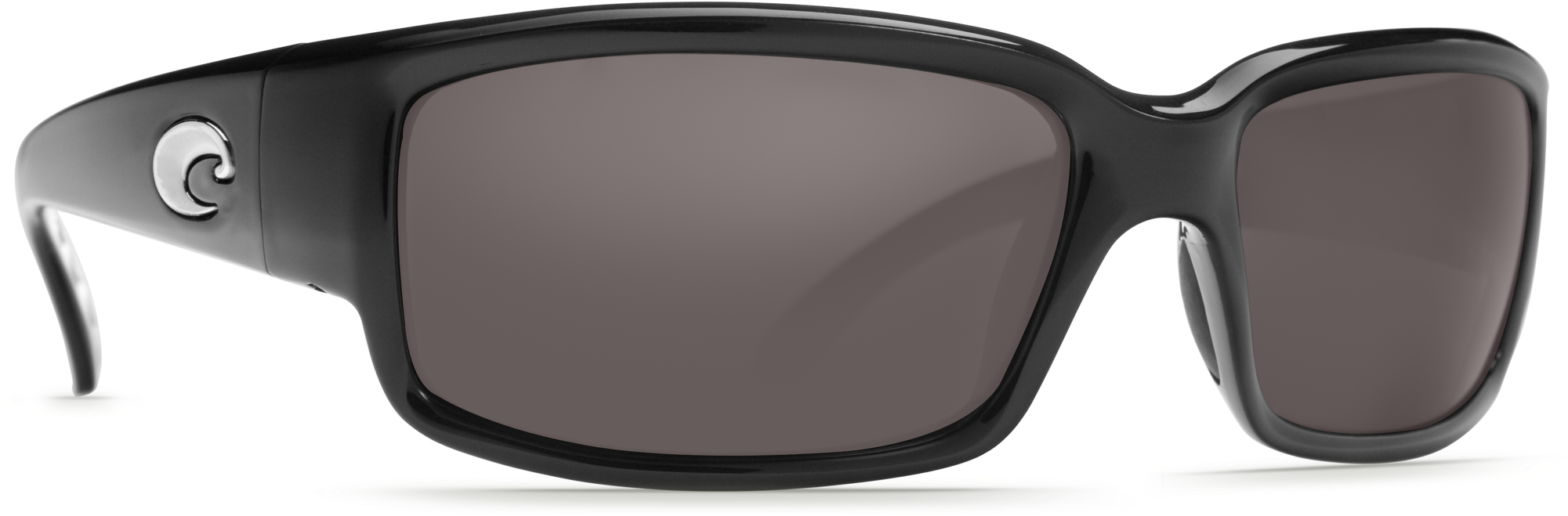 Costa Del Mar Caballito Sunglasses In Shiny Black, - Costa Del Mar Caballito 30 White Black Sunglasses Grey (2000x1000), Png Download