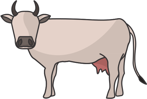 Indian Brown Cow - Euclidean Vector (550x550), Png Download