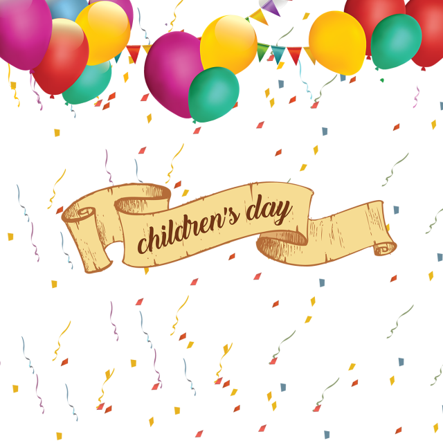 Image Transparent Ballon Vector Balloon Ribbon - Children's Day (640x640), Png Download