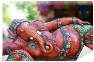 A Statue Of An Indian God, Lord Ganesha Wall Mural - Statue (400x400), Png Download