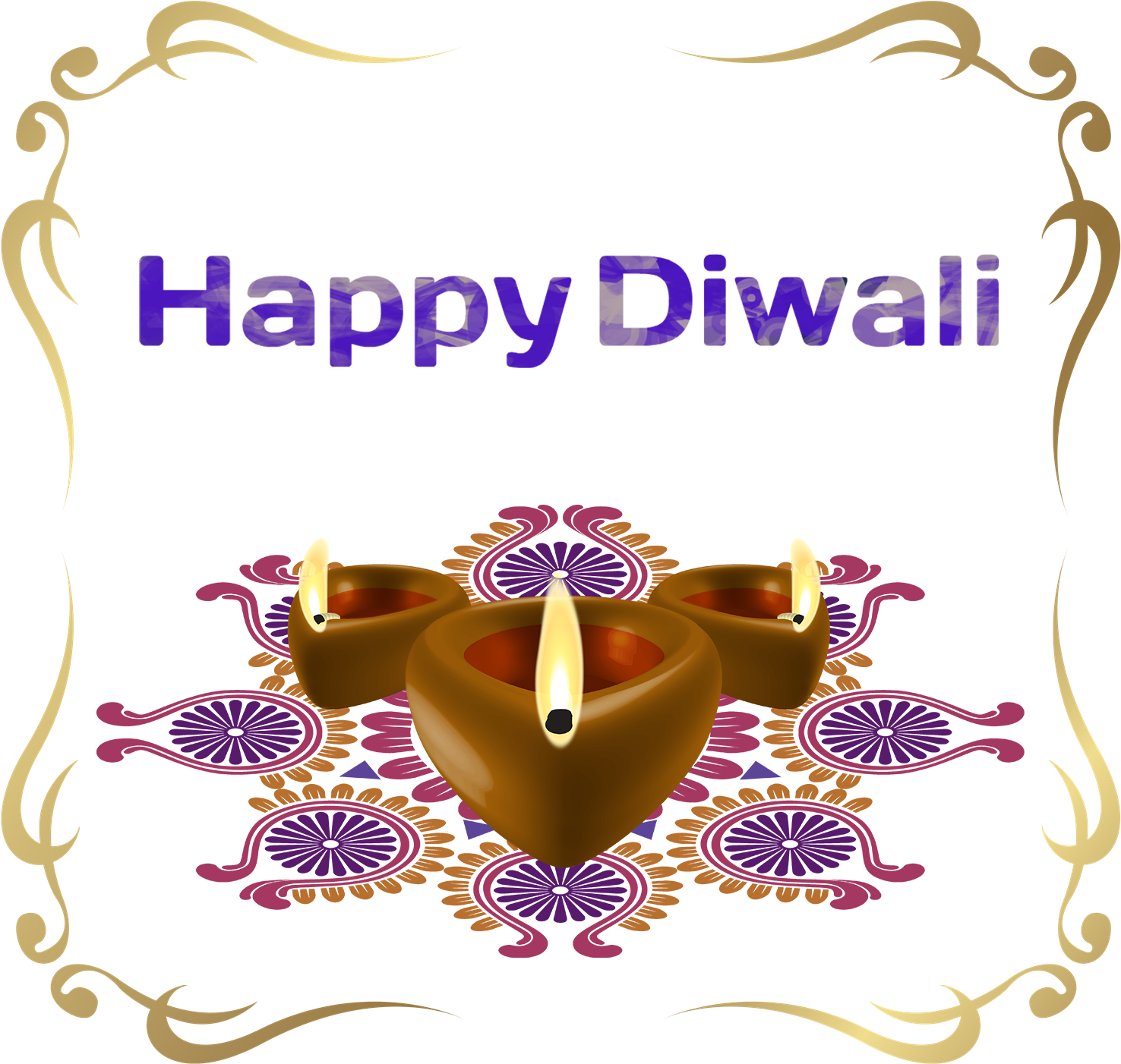 Happy Diwali Png Image - Happy Diwali 2018 (1500x1426), Png Download