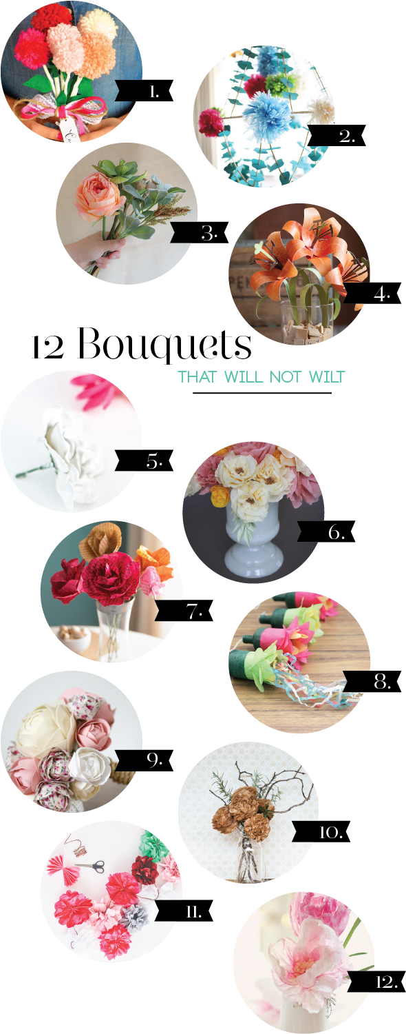 12 Bouquets That Will Not Wilt - Fazer Flores De Papel Crepom (618x1520), Png Download
