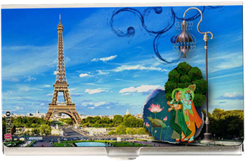 Tungs10 Radha Krishna In Paris Card Holder - Interior Design (400x300), Png Download