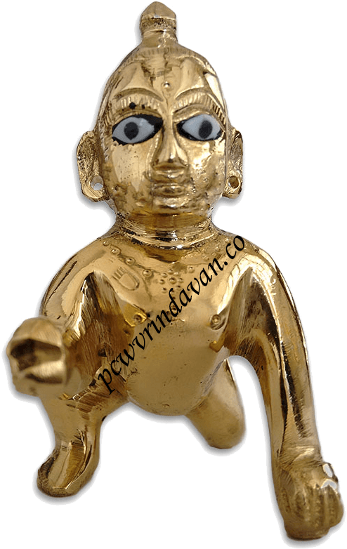 Brass Ladoo Gopal/radha Krishna - Krishna Gopal In Brass (675x820), Png Download
