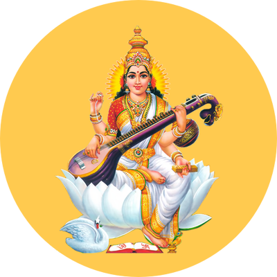 Lalitha Lakshmi 🚩 - Goddess Saraswati - Poster - 11 X 9 Inches - Unframed (400x400), Png Download