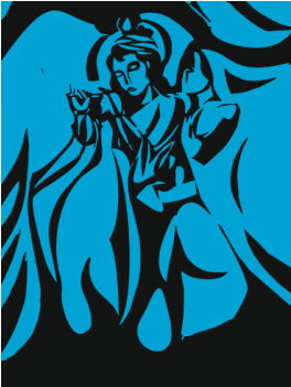 Ad-37 Lord Krishna & Radha - Bhanu Singher Podaboli (350x350), Png Download