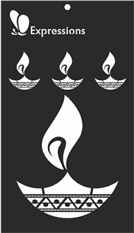 Expressions Craft Stencils Deepam - Craft (470x470), Png Download