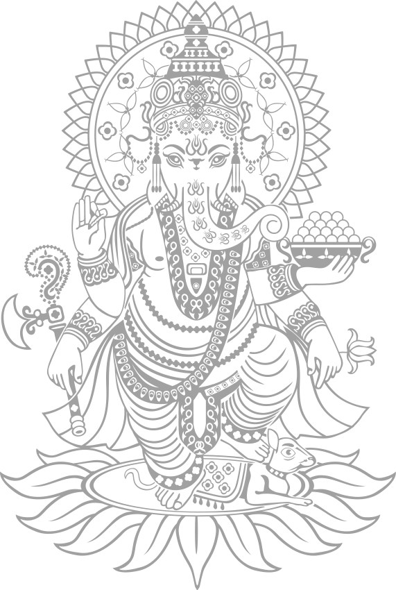 Drawing Buddha Ganesha Png Black And White Library - Ganesha Blanco Y Negro (571x850), Png Download