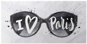 Art Print: Anna42f's Paris Poster Sun Glasses, 61x41cm. (400x400), Png Download