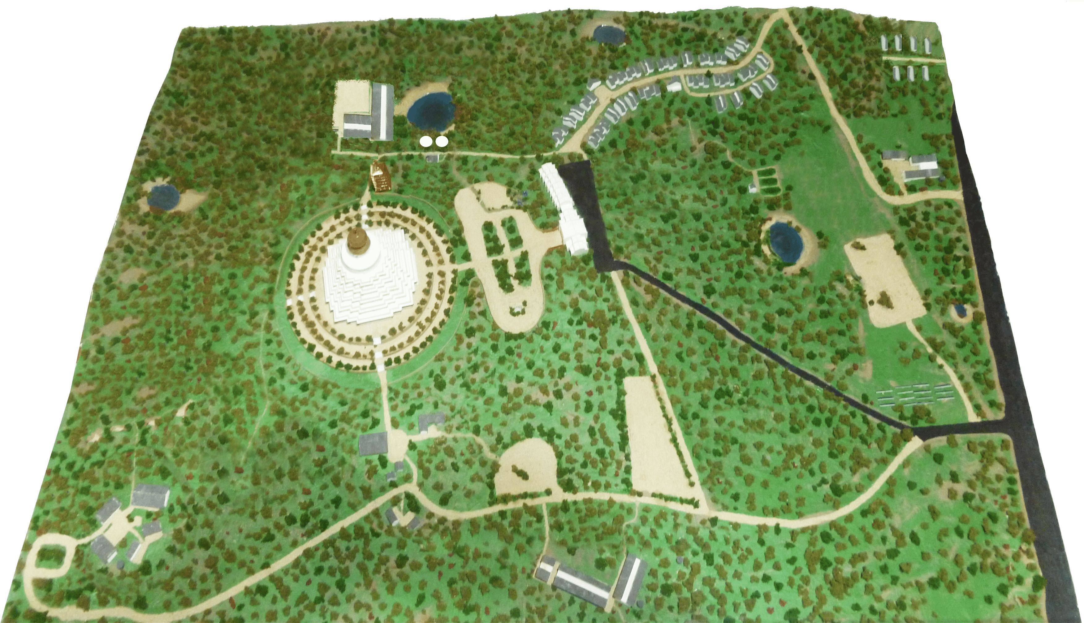 The Great Stupa Master Plan - Lawn (3507x2115), Png Download