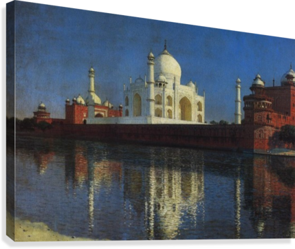 Taj Mahal Mausoleum, 1876 Canvas Print - Vasily Vereshchagin (429x362), Png Download