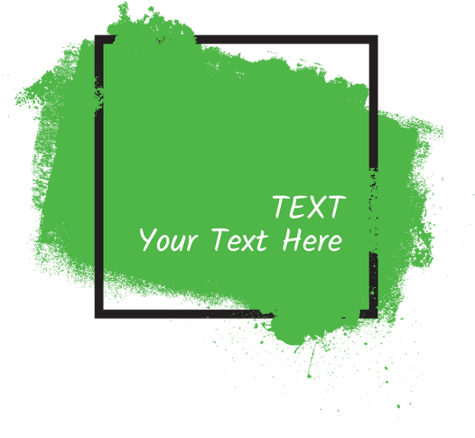 Brush Splash Trendy Frame - Graphic Design (640x640), Png Download