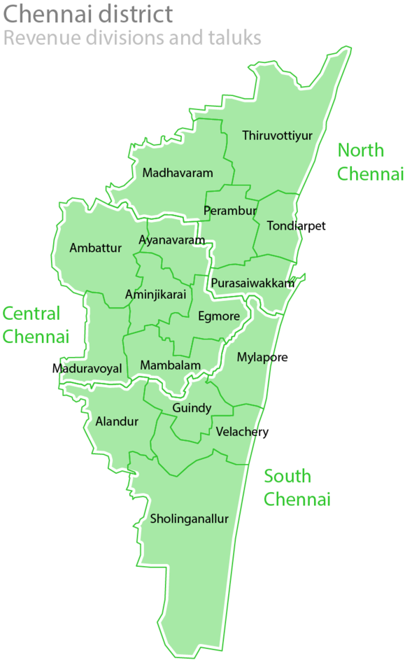 Download From Wikipedia, The Free Encyclopedia Chennai District Map