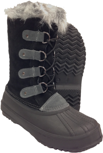 Winter Boots-ladies Meghan Fashion Snow Boot, Black - Snow Boot (450x600), Png Download