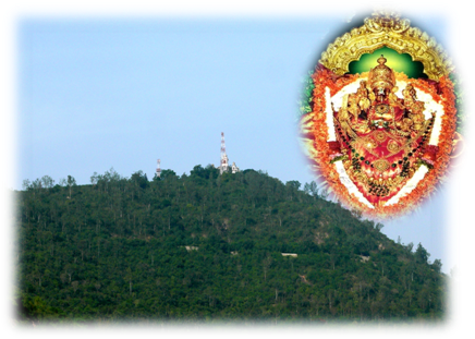 Structure Of Dravidian Style With A Splendid 40 Mt - Goddess Chamundeshwari (436x311), Png Download