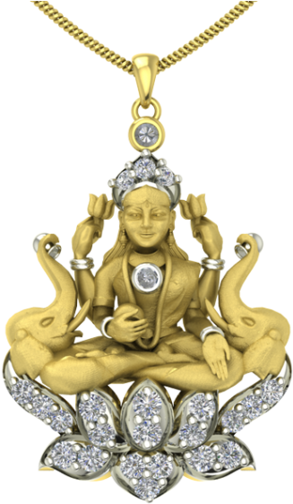 Lakshmi 3d God Pendant - Pendant (600x600), Png Download